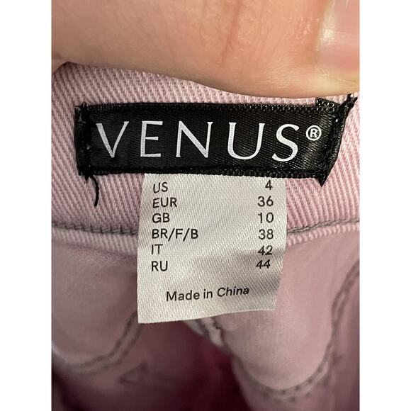 VENUS Jeans Womens 4 Pink White Ombre Dip Dye Skinny Stretch Denim 5-Pocket - Picture 9 of 11